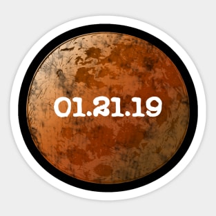 January 21st 2019 Lunar Eclipse  | 2019 Lunar Eclipse Sticker